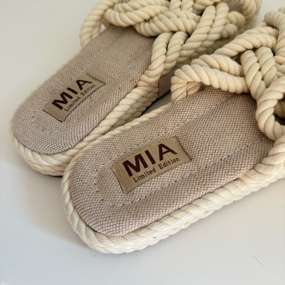 MIA Women's Beige Rope Sandals - Picture 4 of 4